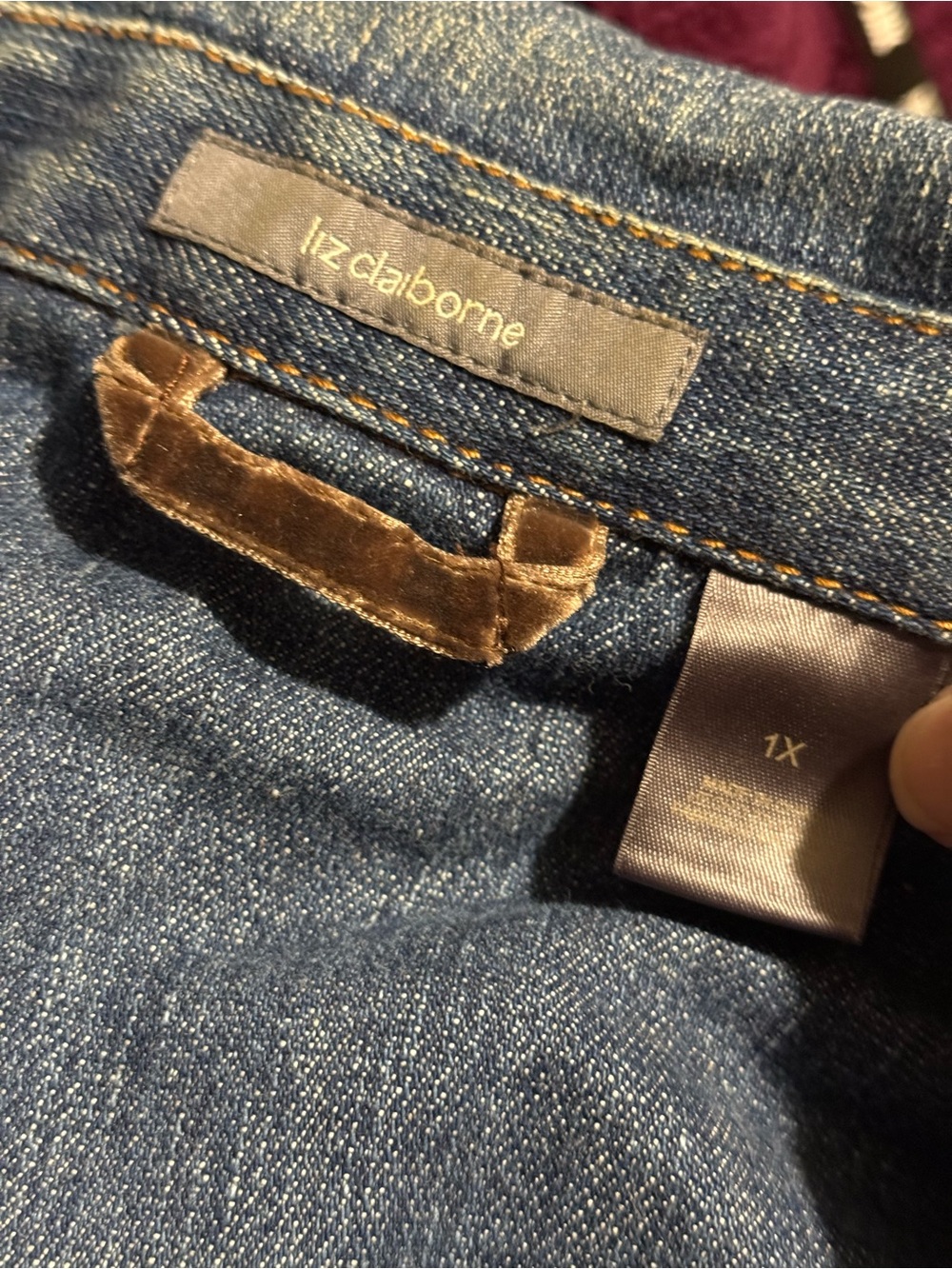 Liz Claiborne  Blue Denim Shirt Jacket - Picture 3 of 3